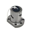 SFU1605 Ball Screw Nut With 16mm Bore And 5mm Pitch, Right Hand Thread, 50mm Length, 28mm Nut Diameter, 48mm Flange Diameter, Beefy High Strength Steel, Single Flange Mount For Motion Rails And Linear Stages