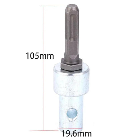 Square 4 Pits Drill Bit Adapter For Electric Hammer To Earth Auger Connector Tool For SDS Plus Rotary Hammer, Heavy Duty Wear Resistant, Easy To Use, Professional Grade For DIY Pros