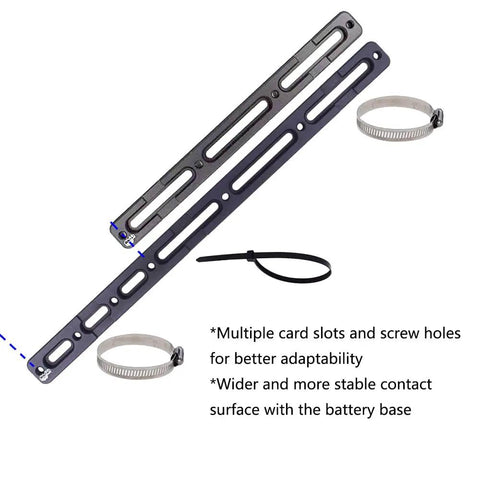 Ebike Conversion Kit Dope Bolt On Battery Adapter Frame Mount In Aluminum Black Six Slot Open Slot Design For Easy Battery Fit And Adjustable Position Along Your Frame