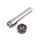 C16 To ER11 Straight Shank Extension Bar 100mm Heavy Duty Coupling Adapter For CNC Milling And Lathe Rigs, including nut and details.