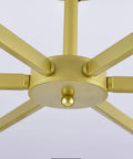 Modern Ceiling Pendant Light Featuring Transparent Crystal And Polished Gold Cylinder Frame For Living Room Bedroom Hotel Lobby Energy Saving Fixtures view of gold frame base and arms.