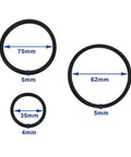 Drive Belt Set For EMCO Unimat 3 And Unimat 4 Lathes Nitrile Rubber Replacement Belts Three Piece Kit With 75 by 5 mm And 62 by 5 mm