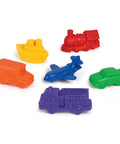 Colorful mini vehicle counters in six designs including a bus, airplane, and firetruck for preschool math games. Awesome 72 Piece Mini Motor Car Counters And Sorting Set For Kids Ages 3 Plus Totally Rad Preschool Math Manipulatives For Counting Grouping And Pattern Classroom Games.