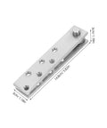Hidden Door Pivot Hinges For Bookcases And Cabinets Heavy Duty Stainless Steel System with dimensions shown