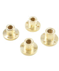 Four brass nuts designed for Ball Screw With Nut T12x12 Large Lead Trapezoidal Screw For CNC Machines And 3D Printers Pro Grade High Precision Stepper Motor Screw Nut 12mm Shaft 950mm Length