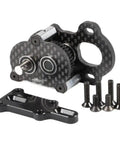 Ultra Light Portal Transmission With 48P Gears And Sleek Carbon Fiber Tiny Gearbox with mounting plate and screws.