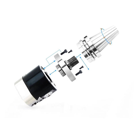 Pro Grade CNC Boring Head With BT30 And BT40 Mounts Covers Eight To Two Hundred Eighty Millimeter Span Stainless Steel Fixture Kit parts showing detailed assembly.