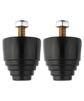 2 Pack Car Suspension Bump Stops Rubber Bumper Stop Kit with Nuts, black rubber for shock absorption and cushioned protection