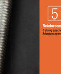 Close-up of thick screw design for Heavy Duty 8 Inch C Clamp In Iron Alloy With Thick Screw And T Rotary Handle Swivel Jaw Pad For Even Pressure
