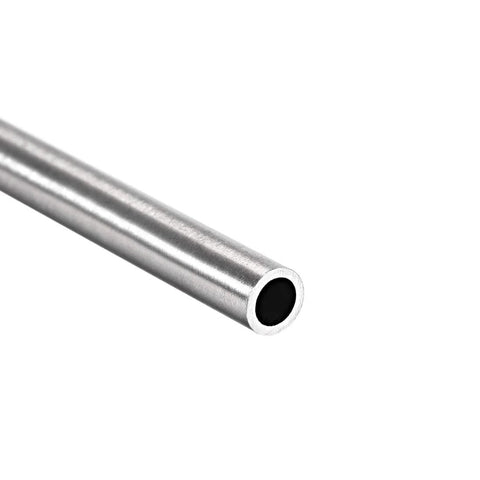 End view of uxcell 304 stainless steel round tubing, 7mm OD, 1mm wall, seamless hollow tube