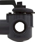 Straight Fire Pvc Three Way Diverter Valve With 2 Inch Spigot And 1.5 Inch Slip Design, side view showing handle and connections.