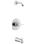 Modern Chrome Tub And Shower Faucet Trim Kit With Monitor Pressure Balance Valve For Bathroom Remodel 14 Series
