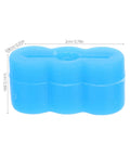 Blue rubber piece from 20 Pack Rubber Drawer Slide Stoppers For Whisper Quiet Glide Operation In Office And Bedroom Furniture