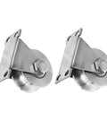 Stainless Steel Sliding Door Rollers Set For Heavy Duty U Groove Tracks With Double Bearings, Quiet Smooth Operation, Durable Pulley Wheel System