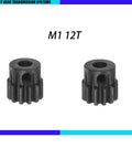 Two Pack 12T Mod1 Steel Pinion Gear For 5mm Shaft With 1.0 Pitch CNC Machined Upgrade Parts For Arrma 6S BLX Bigrock Mojave