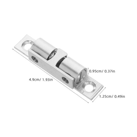 Copper Ball Door Catch Cabinet Latch Hardware Set 50mm Silver Roller Catch shown with dimensions