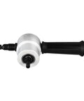 Double Head Metal Nibbler Cutter Drill Attachment with alloy steel body and black handle for metal cutting tasks.