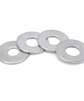 Stainless Steel Flat Washers Set M3 M4 M5 Assortment Kit 200-Piece Heavy-Duty Load Spreading Washers For Even Tension And Tight Fastening Go-To For Furniture, Automotive, And DIY Projects Indoors Or Outdoors; four washers
