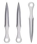 Three Kunai Inspired Throwing Tool With Full Tang Stainless Steel Build, Beefy 8.66 Inch Blade, Pro Grade Training Shuriken