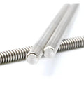 Close-up view of Badass T16 Tr16 Trapezoidal Lead Screw with precision threads for 3D printers and CNC routers.