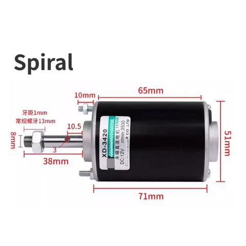 Beefy Torque DC Gear Motor 12V 24V With Adjustable Reversing RPM 3500 Or 7000, Worm Gear Drive For Robotics Automation Safe Boxes