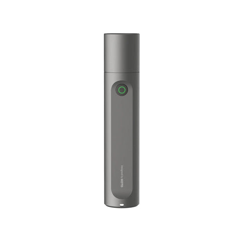 Tiny But Mighty LED Flashlight Rechargeable USB C, 3 Modes, 280 Lumens, silver design, standing view