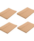 60 Pack Kraft Paper Self-Seal Envelopes, Letter Size 10.8 X 15.9 Cm arranged in four stacks, showing writable rustic look