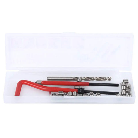 M5 Thread Repair Insert Kit 25 Pieces In Transparent Organizer Box For Common Steel And Non Ferrous Alloys Easy Install