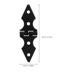 Matte Black 10 Pack Heavy Duty Fence Gate Hinges for Outdoor Yard Iron Garden Door Replacement, single hinge dimensions 8cm by 2.5cm