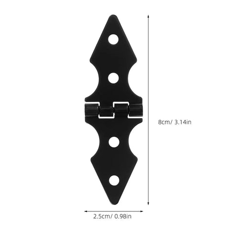 Matte Black 10 Pack Heavy Duty Fence Gate Hinges for Outdoor Yard Iron Garden Door Replacement, single hinge dimensions 8cm by 2.5cm