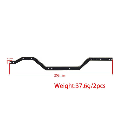 Heavy Duty Metal Chassis Frame Kit For 1 To 18 TRX4M RC Crawlers dual side girder frame rails with measurements 202mm long