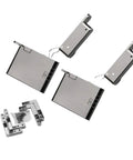 2 Pack Concealed Hinge 105 Degree Soft Close With Soft Open, shown with hidden hardware for aluminum frame doors and cabinets