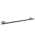 Slick Polished Nickel and Black Bronze Towel Bar, 24 inch towel rack with knurled texture, luxury Esquire Bath Hardware