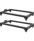Two Pack Heavy Duty Furniture Movers Dolly With Wheels 330 Lb Capacity Built To Roll Easy For Moving Sofas Couches Beds And Appliances Rugged Iron Frame With Smooth Rolling Wheels For Home Or Shop Use, two black iron dollies