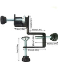 2-Pack Adjustable Drawer Front Mounting Clips And Clamps For Cabinet Hardware Jig, Drawer Fixing Tool with dimensions.