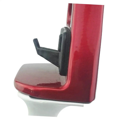 Close-up of self adhesive arrow rest for recurve bow right hand 8 pack must have replacement bow accessory, red bow with black rest attachment