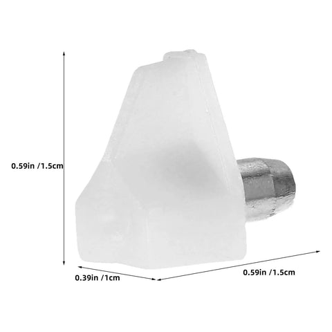 White Shelf Pin Kit 200 Pcs For Cabinets And Bookcases Plastic And Stainless Steel Shelf Pin dimensions 0.59x0.39 inches