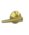 Eller Lever With Plymouth Trim Keyed Entry Lock Satin Brass for Home Security and Style installed on door