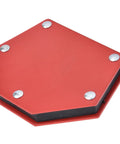 Heavy Duty Magnetic Welding Stand Tool With Powerful 22kg Grip For Precise Part Fixing And Secure Projects Using Durable Alloy Steel Design, hexagonal red top view.