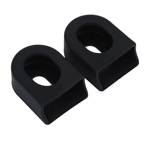 MTB Crank Arm Boots Silicone Sleeve Protectors Pack Of Two Durable Soft Cover for Bike Crank Guards Black