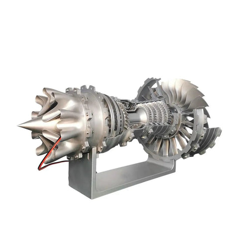 Turbofan Engine Model Kit For DIY Enthusiasts, 1 To 20 Scale, TR900 Inspired 3D Printing Jet Engine With Movable Fan Blades, Functional Desktop Ornament And Realistic Aircraft Mechanisms For Hands On Learning, resin model on stand