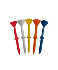 Step Up Golf Tees 3 And A Quarter Inch Mixed Color Pack Of 5 For Consistent Tee Height Durable Plastic Tees For Practice And On Course