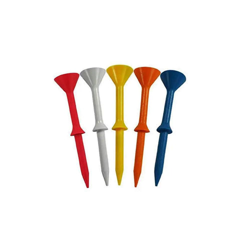 Step Up Golf Tees 3 And A Quarter Inch Mixed Color Pack Of 5 For Consistent Tee Height Durable Plastic Tees For Practice And On Course