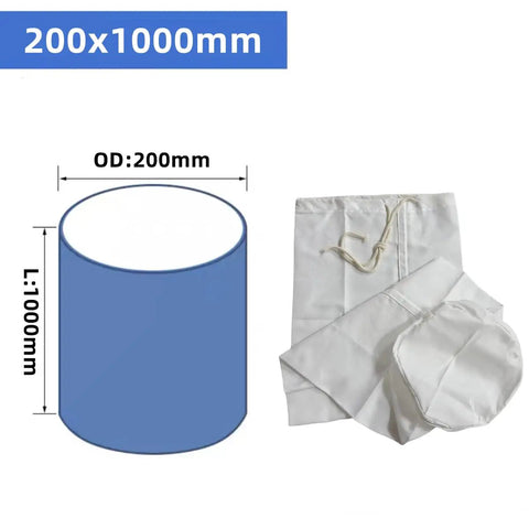 Genuine Heavy Duty Industrial Dust Collector Bags For Woodworking Durable Pocket Filter Cloth Sacs 200x1000mm size for dust extraction.
