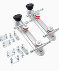 Quad Roller Skate Plate Set Built From Lightweight Aluminum Alloy With Adjustable Height Brake Wheel Truck For Indoor Skating Black 41-42