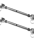 Rock Solid Heavy Duty Rigging Screw Stainless Steel Turnbuckle With Jaw Jaw Ends For Marine Wire Rope Cable Tension Setup, showing two turnbuckles.