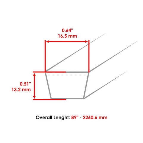 Premium Deck And Drive V Belt Kit Replacement For Husqvarna 48 Inch Mowers Fits 532180808 532174368 532161597 Heavy Duty Cranberry Belts To Fix Your Ride Without The Hassle, belt size diagram