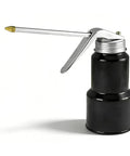 8 Oz Capacity Handy Auto Lubrication Pump Oiler Can With Handle And Straight Spout High Pressure Quick Dispense shown side view