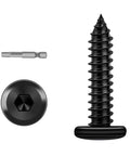 M4 x 12mm Black Self Tapping Screws 304 Stainless Steel Flat Head Hex Socket Cap Screws With Drive Bit for wood and metal