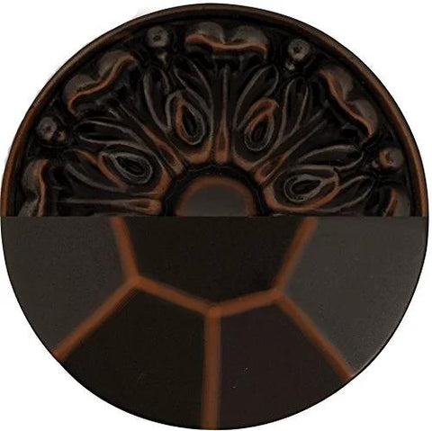 Decorative detail of Solid Core Cabinet Pulls for Kitchen and Dresser Doors Richmond Collection Oil Rubbed Bronze Highlighted Bar Pulls With Three Inch Center To Center Four And Nine Sixteenths Inches Long Luxury Hardware For Contemporary And Traditional Includes Mounting